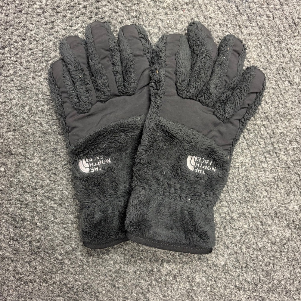 The North Face Denali Etip Fleece Gloves Black Touchscreen Compatible Womens L